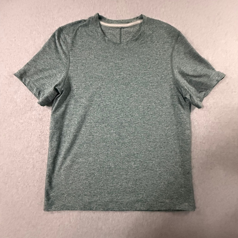 Lululemon Mens Metal Vent Tech Short Sleeve Shirt Green Heather